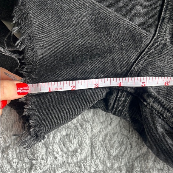 VTG 90S POLO JEANS COMPANY RALPH LAUREN black Denim relaxed mid-rise cut off 10 - Picture 7 of 10